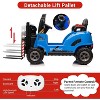 12V Ride on Forklift Car, Electric Vehicle Construction Truck, 2-Speed, Remote Control, Liftable Fork & Pallet, USB, Safety Belt - 4 of 4