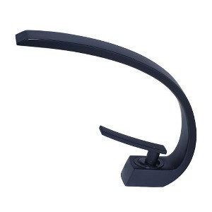 Rainworth Black Bathroom Faucet, Brushed Black Faucet for Bathroom Sink, Black Single Hole Bathroom Faucet Modern Single Handle Vanity Basin Faucet - 1 of 4