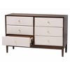 Baxton Studio Nikolai Fabric and Wood 6 Drawer Dresser Beige/Wenge Brown - 2 of 4