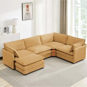 HYLEORY Corduroy Modular Sectional Sofa Couch Accessories - 1 of 4