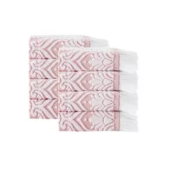 8pc Laina Turkish Cotton Washcloth Set Pink - Enchante Home
