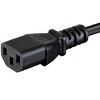 Monoprice Power Cord - 8 Feet - Black | NEMA 5-15P to IEC-320-C13, 18AWG, 10A, SVT, 125V - image 3 of 4