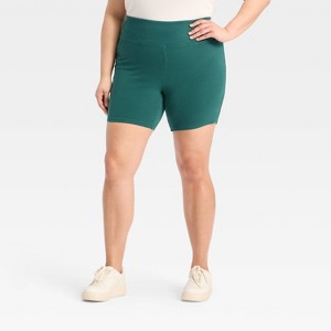 Women's High-Rise Interlock Bike Shorts - Wild Fable™ - 1 of 3