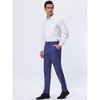 INSPIRE CHIC Men's Straight Fit Color Block Office Work Striped Trousers - 4 of 4