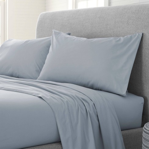 King Comfort Wash Solid Sheet Set Light Blue - Ecopure : Target