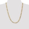 Black Bow Jewelry Men's 7.3mm, 10k Yellow Gold Hollow Figaro Chain Necklace - 2 of 4