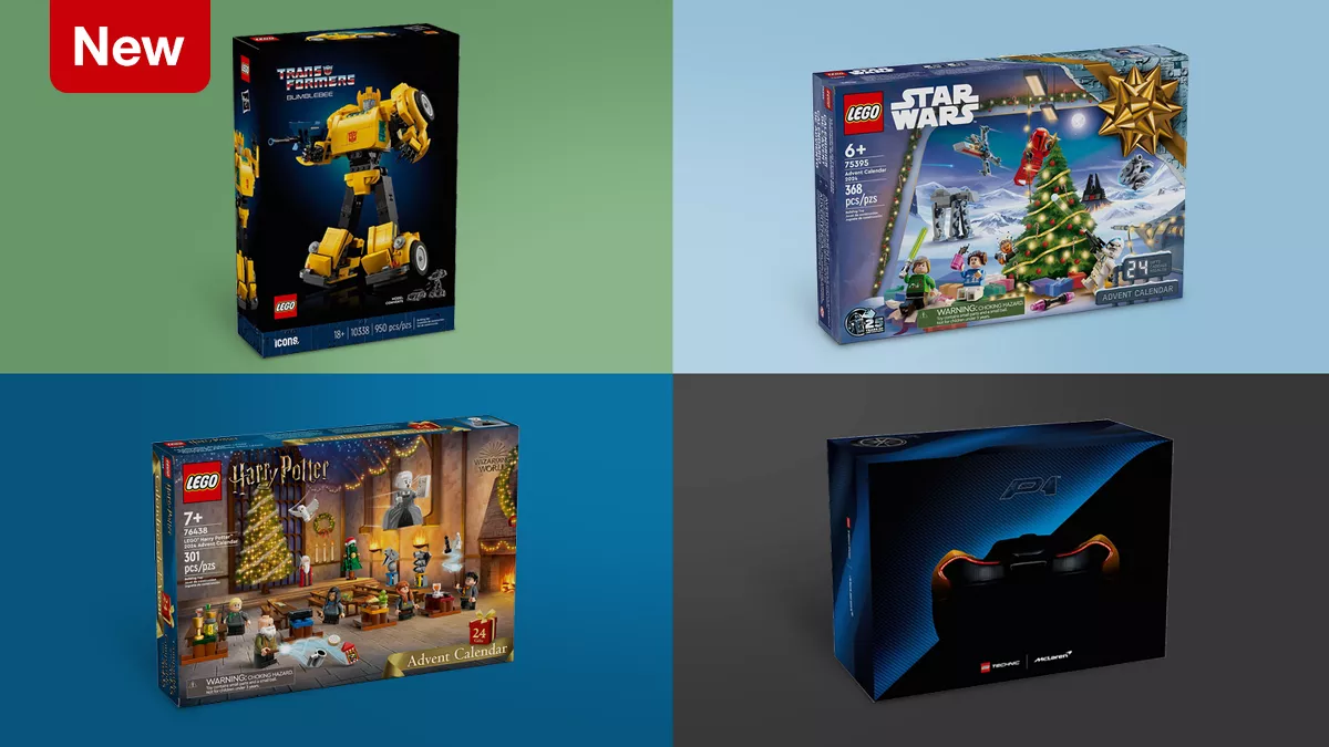 4 new LEGO sets in their boxes