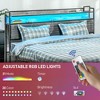 NicBex Full/King Platform Bed Frame with Upholstered Storage Headboard,Metal Platform Bed with LED Light,Charging Station,Noise-Free,Easy Assembly - 3 of 4