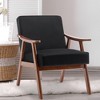 NicBex Accent Chair Mid-Century Modern Armchair with Wood Frame & Soft Cushion Lounge Wingback Chair for Bedroom,Living Room - 2 of 4