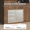 VEVOR Outdoor Kitchen Door Drawer Combo 29.5\" W x 22.6\" H x 21.7\'\'D, Access Door/Triple Drawers with Propane Drawer, Silver - 3 of 4