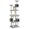 vidaXL Cat Tree Light Grey Engineered Wood, Plush, Sisal 74.0 in tall - 2 of 4