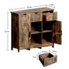 Fontoi Decorative Storage Cabinets, Storage Cabinet with Drawers and Shelves, Vertical Organizer for Living Room Bedroom, Brown, 11.8"*31.1"*35.4" - 2 of 4