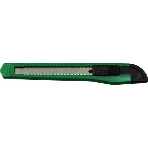 MotoProducts Bulk 5" Box Cutters Green with Snap-Off Blades and Safety Locks - 1 of 2