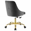 Modway Distinct Tufted Swivel Performance Velvet Office Chair, Gold Gray - 4 of 4