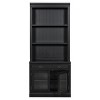Tall Bookcase with Drawer and Glass Doors, Freestanding MDF Bookcase with Open Shelves for Living Room, 83.4 in Tall-3irtyhousy - 3 of 4