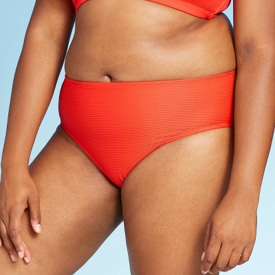 orange plus size bikini