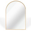 24"x36" Arched Bathroom Mirror, Metal Frame Wall Mirror with Shatterproof HD Glass, Easy Wall Mount Design - Cuddlewood - 3 of 4