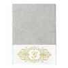 Linum Home Textiles 100% Turkish Cotton MONICA Gold Thread 3PC Embellished Towel Set - 2 of 4