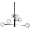 Artcraft Lighting Aurelia 6 - Light Chandelier in  Matte Black/Brass - 3 of 4