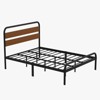 Bed Frame, Platform Bed Frame with Wooden Headboard, Metal Bed Mattress Foundation with Storage, No Box Spring Needed, Easy Assembly - 4 of 4