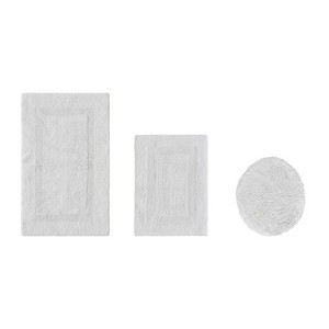 Lux Premium 100% Cotton  Ultra-Soft Tufted Solid Reversible 3 Piece Bath Rug Set, Water-Absorbent, Durable, Machine Washable Bathroom Rug - 1 of 4
