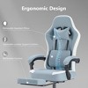 Bestier Gaming Chair with Lumbar Support, Office Chair with Adjustable Height, Armrests and Headrests, 360° Rotating Wheels - 3 of 4