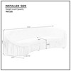 SKRAN 92 Inch Modern Design Curved Shaped Sofa Couch for Living Room,Upholstered Fabric 4-Seat Sofa  for Apartment,Green - 3 of 4