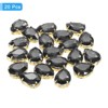 Unique Bargains Glass Craft Embellishments Flat Back Four Claws Teardrop Gems 20 Pcs - 3 of 4