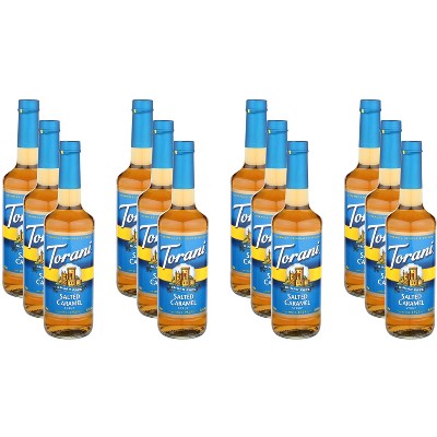 Torani Sugar Free Salted Caramel Syrup - Case of 12 - 25.4 fl oz