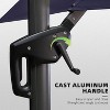 PURPLE LEAF 10' X 13' Patio Umbrella Outdoor Cantilever Rectangle Umbrella Aluminum Umbrella with 360-degree Rotation for Garden Pool Patio - 4 of 4