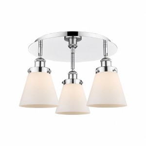 Cone - 3 Light Flush Mount In Art Deco Style-9.25 Inches Tall and 18 Inches Wide - 1 of 1