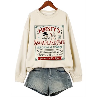 Plus Size Christmas Sweatshirts Tops with Christmas Funny Sayings Pullover Sweat Shirts Vintage Graphic Plus Size Sweatshirts