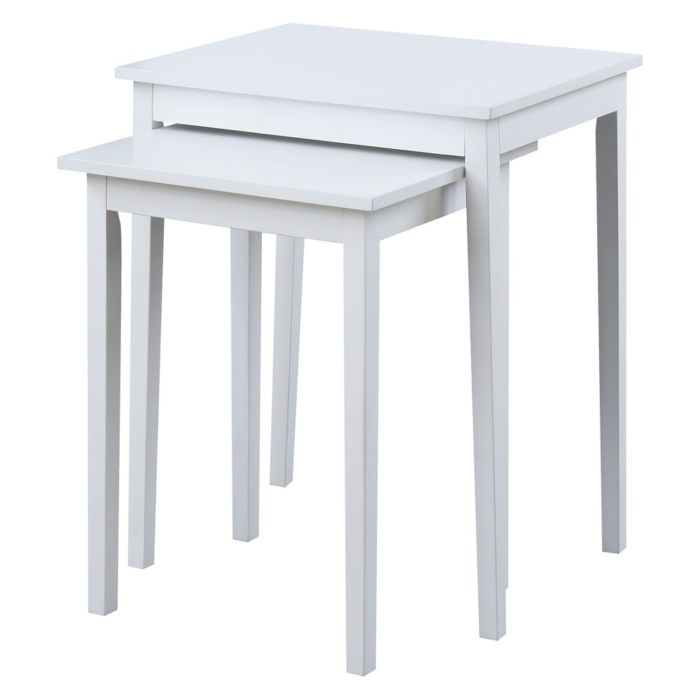 Photos - Coffee Table American Heritage Nesting End Tables White - Breighton Home