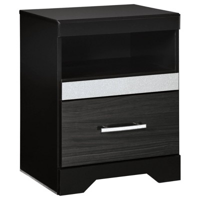 Starberry One Drawer Nightstand Black - Signature Design by Ashley