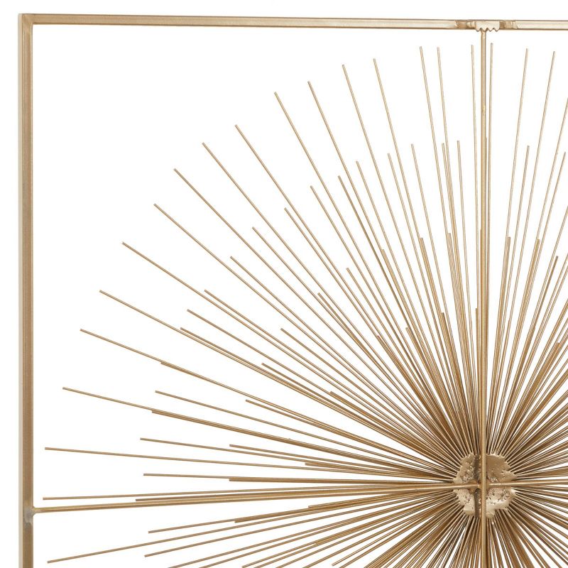Metal Starburst Handmade Large 3D Wall Decor with Gold Frame Gold - CosmoLiving by Cosmopolitan, 5 of 25