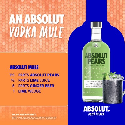 Absolut Pear Vodka - 750ml Bottle
