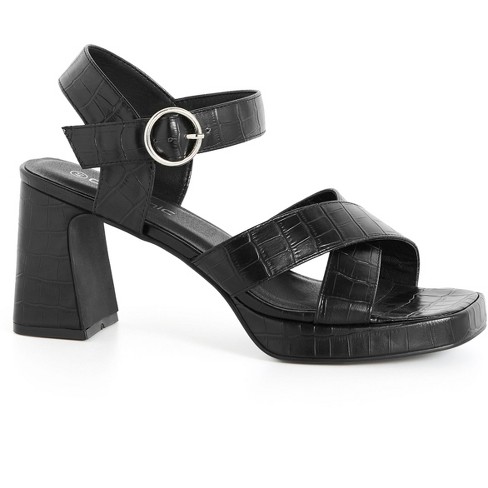 Women's Wide Fit Josie Platform - black | CITY CHIC - image 1 of 4