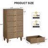 5 Drawer Dresser with Deep Drawers for Bedroom, Modern Wooden Chest Dresser with Deep Drawers - 2 of 4
