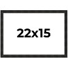 PosterPalooza | 22x15 Thin Barnwood Picture Frame, UV Acrylic, 2 Finishes - Grey and Black - 2 of 4