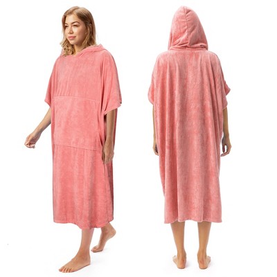 Catalonia Adults Hooded Beach Towel with Pockets, Quick-Dry Microfiber Beach Towels, Surf Cape Dry Robe Swim Robe Wearable Towel Beach Hoodie