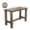 FURNIinspire Desks, Rectangular Farmhouse Table with Large Desktop Storage, Modern Table for Livingroom, Brown, 55.1"*25.4"*35.6" - 4 of 4