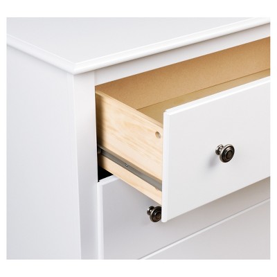 Monterey White 3-Drawer Nightstand with Pewter Knobs - 35.5"