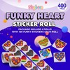 Playbees Funky Heart Stickers Roll – 400 Assorted Heart-Shaped Stickers in 4 Rolls, Perfect for Kids’ Crafts and Celebrations - 4 of 4