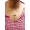 Haus of Brilliance 14K Yellow Gold Plated Silver 1/6 Cttw Diamond Heart and Ribbon Cross Pendant - 4 of 4