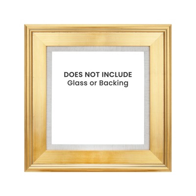 Elegant Gold Wood Frame with Linen Liner, 15x15 Inches