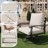 EROMMY 6 PCS Outdoor Metal Conversation Set With 360° Swivel Rocking Chairs, Sofa, &Ottoman For Patio, Garden, Deck Or Poolside - 4 of 4