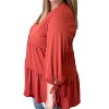 Women's Tiered With Sleeve Ties Top - honeyme - 3 of 3