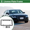 Unique Bargains Car Front Rear License Plate Holder with Screws Caps 4 Hole Round Hole Narrow Frame Aluminum Alloy - 2 of 4