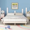 NicBex Modern Floating Platform Bed Frame,Solid Wood Platform Bed Frame with Wooden Slats,Under Bed Storage,Easy Assembly,White/Gray/Walnut - 2 of 4