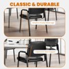 Dsvimoy Task and Office Chair Comfortable PU Leather Reception Chair for Business Space, Black, 22.2"*24"*32.6" - 4 of 4